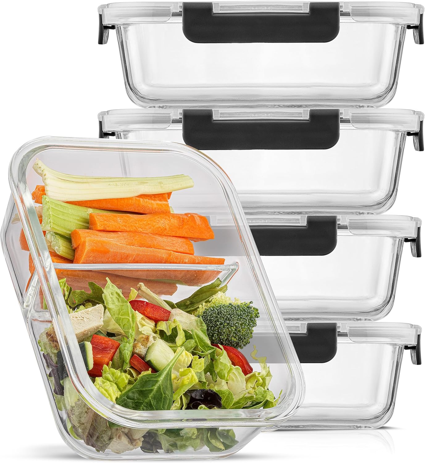 JoyJolt Airtight Glass Meal Prep Containers - Image 2