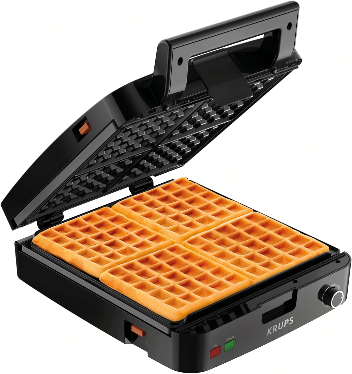 KRUPS 4-Slice Belgian Waffle Maker with Removable Plates - Image 2