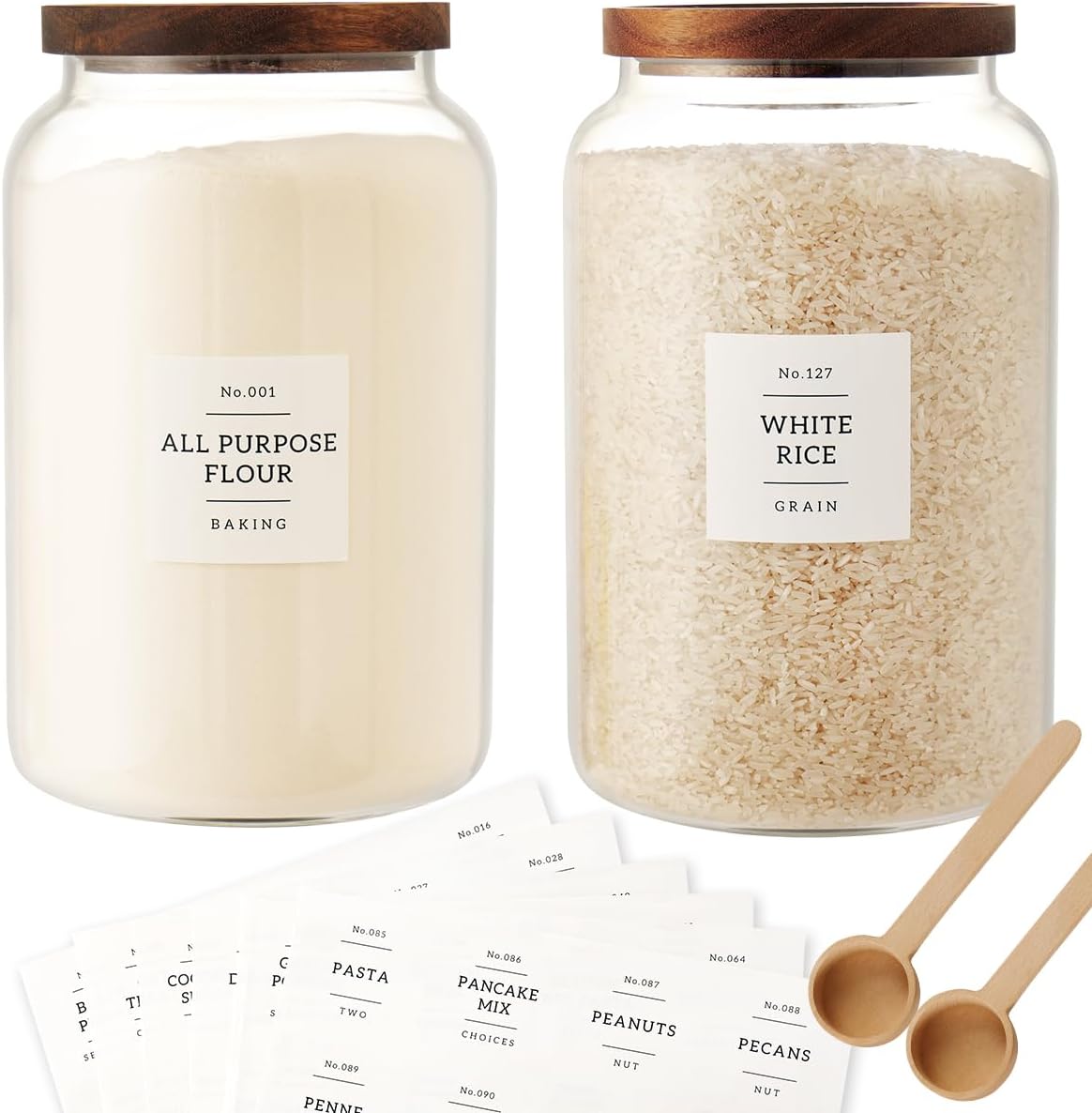 Large Glass Jar with Airtight Lid for Food Storage - Image 2