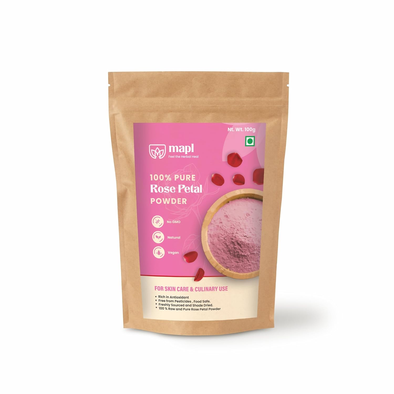 MAPL Organic Rose Petal Powder for Face Mask & Skin Care - Image 2
