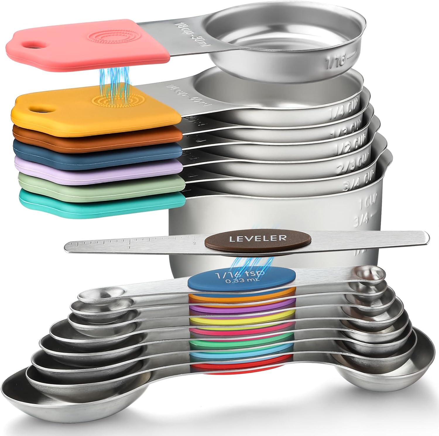 Magnetic Measuring Cups and Spoons Set - Image 2