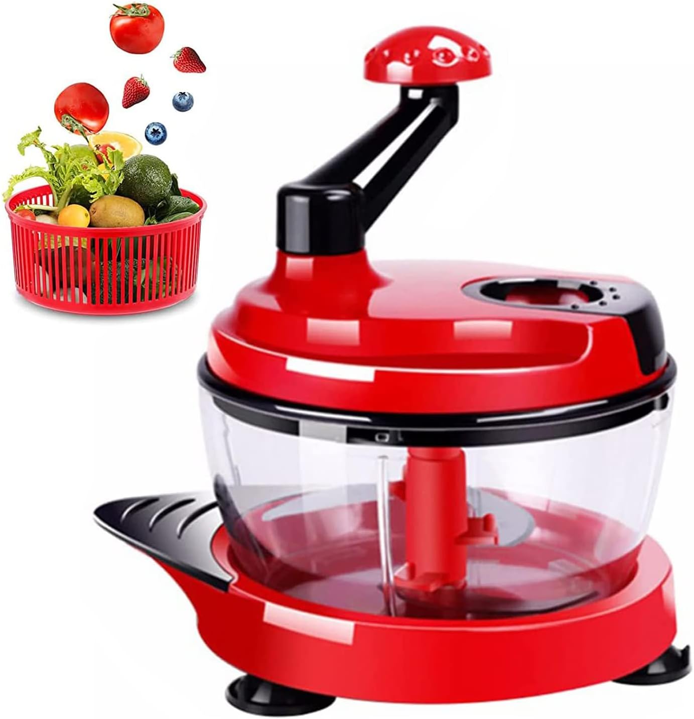 Manual Food Processor and Chopper for Vegetables Meat Fruits Nuts Herbs Onions - Image 2