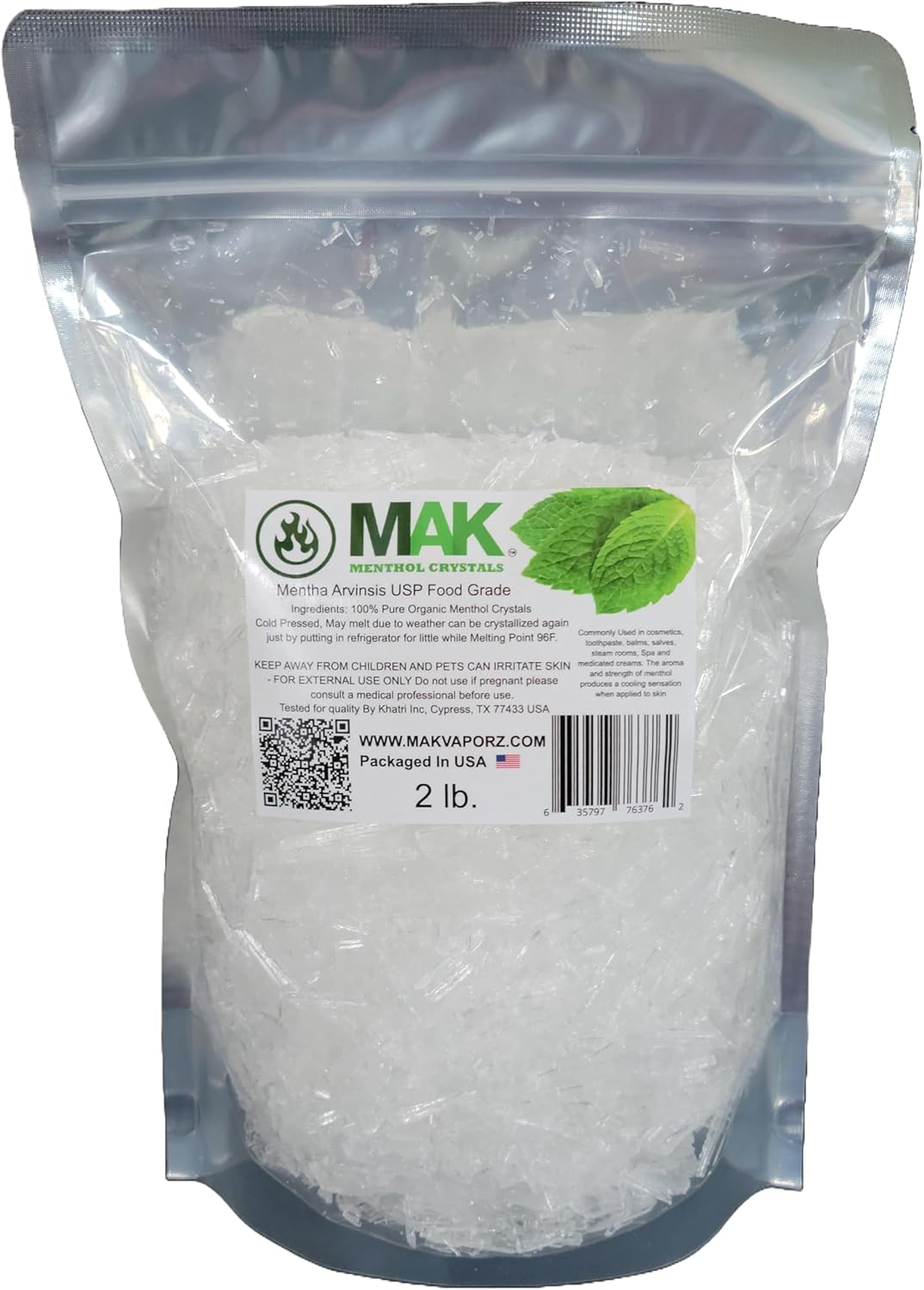 Menthol Crystals 2 LB - Pure Organic 100% Natural - Image 2