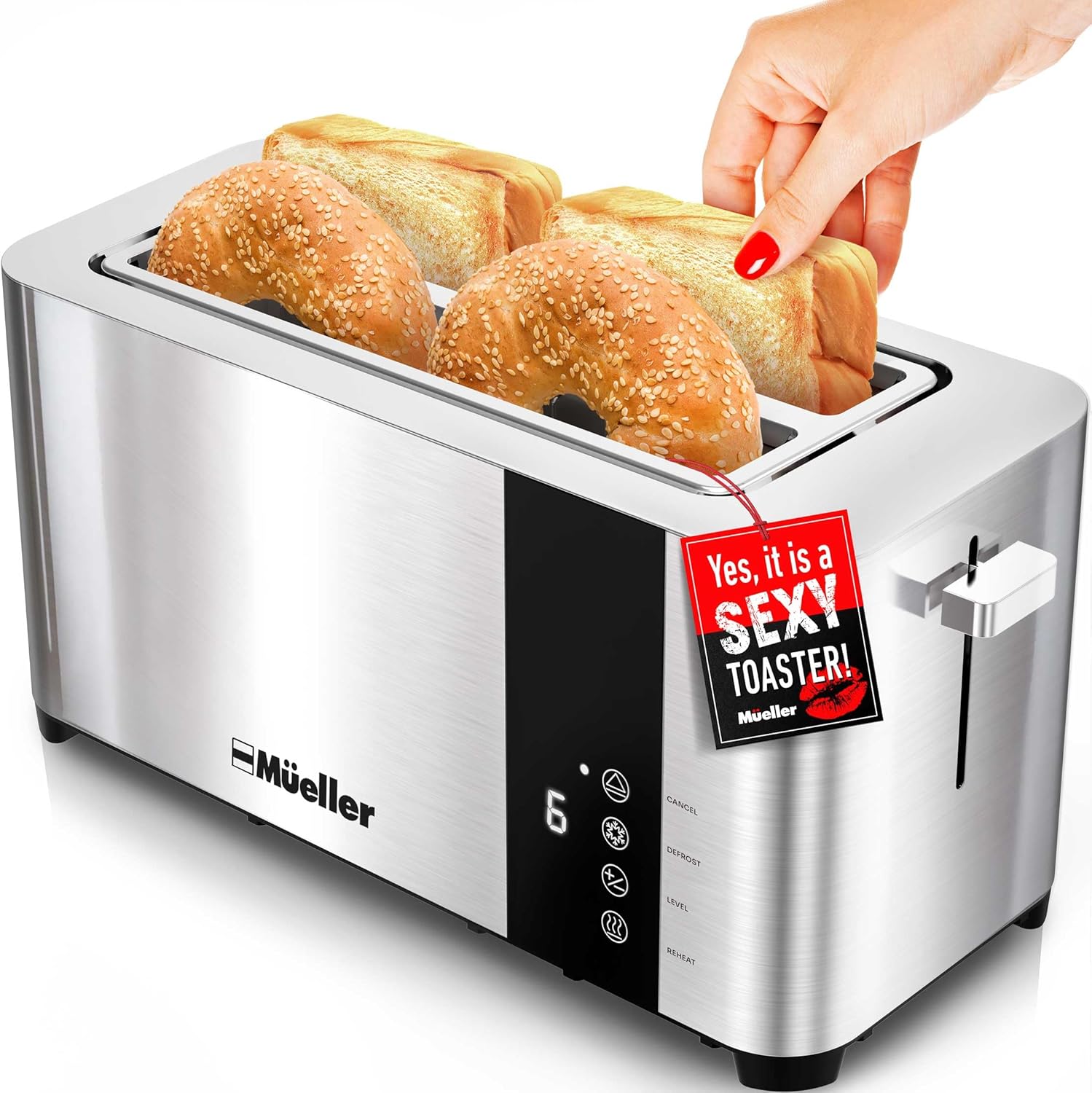 Mueller UltraToast Stainless Steel 4 Slice Toaster - Image 2
