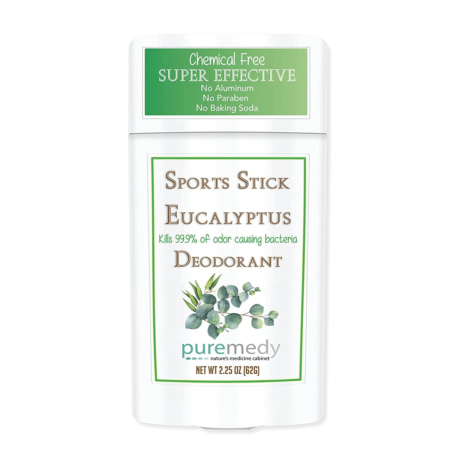 Natural Deodorant Sports Stick Eucalyptus - Image 2