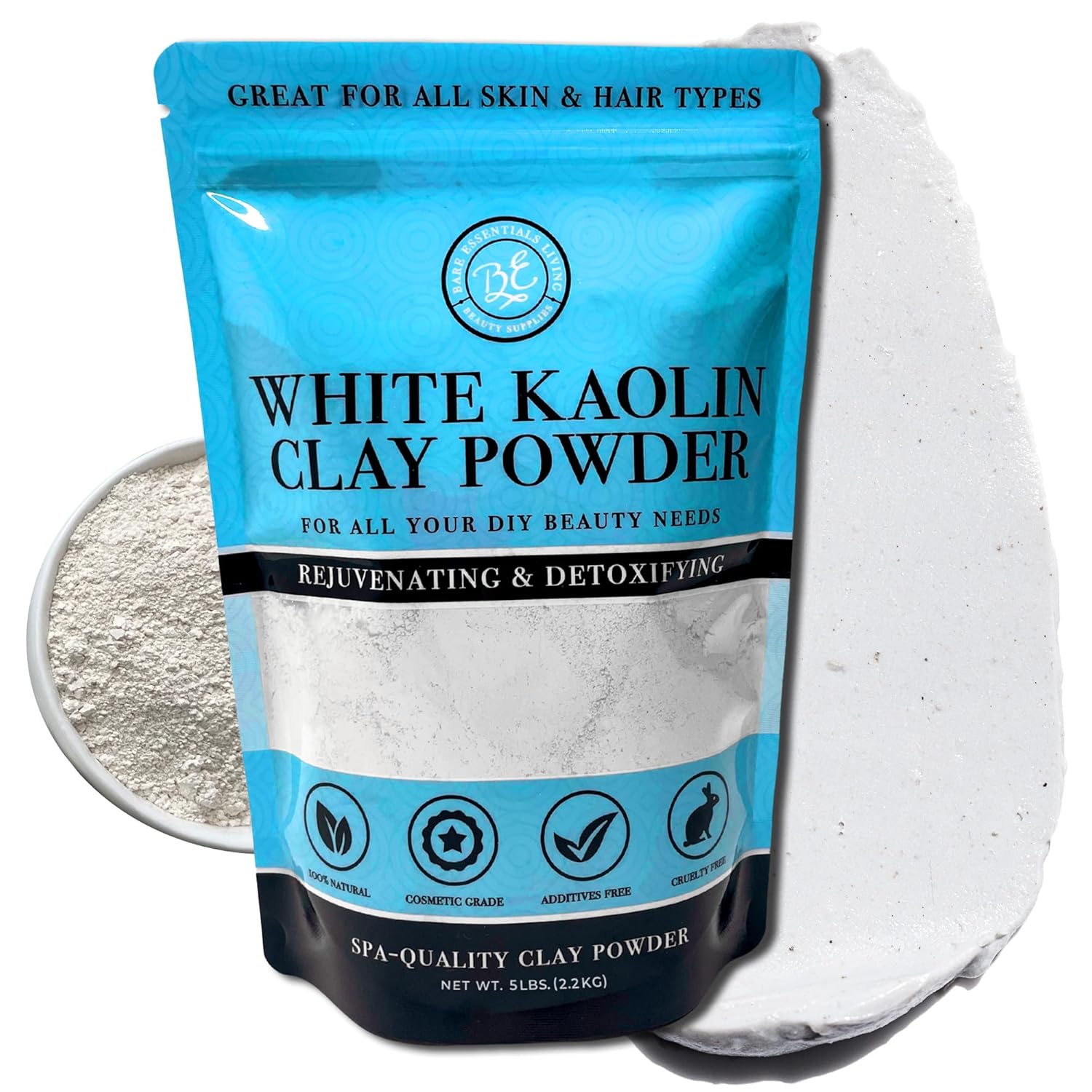 Natural White Kaolin Clay Powder for DIY Spa and Gardening - Image 2