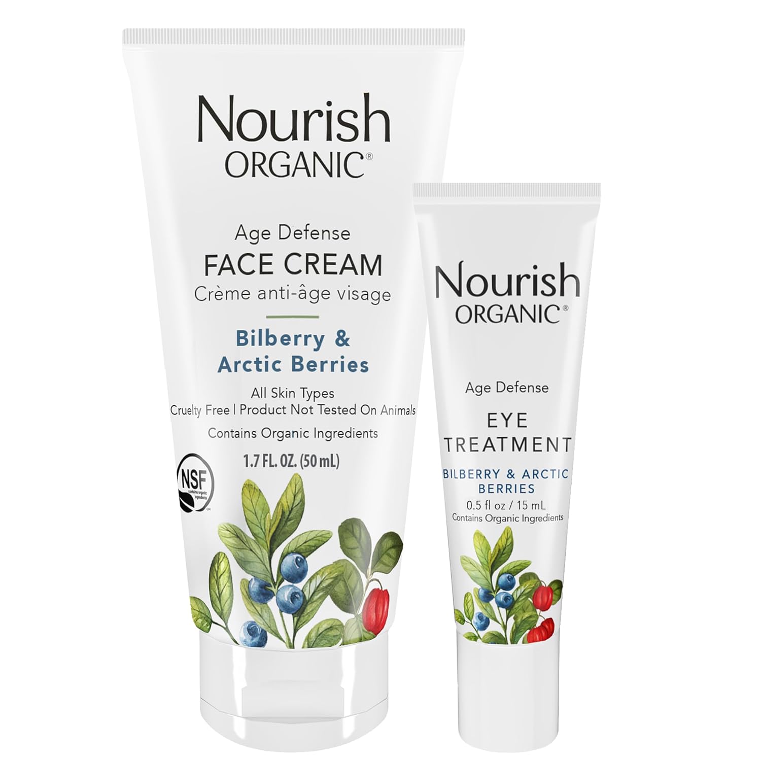 Nourish Organic Face Cream + Eye Treatment Bundle - Image 2