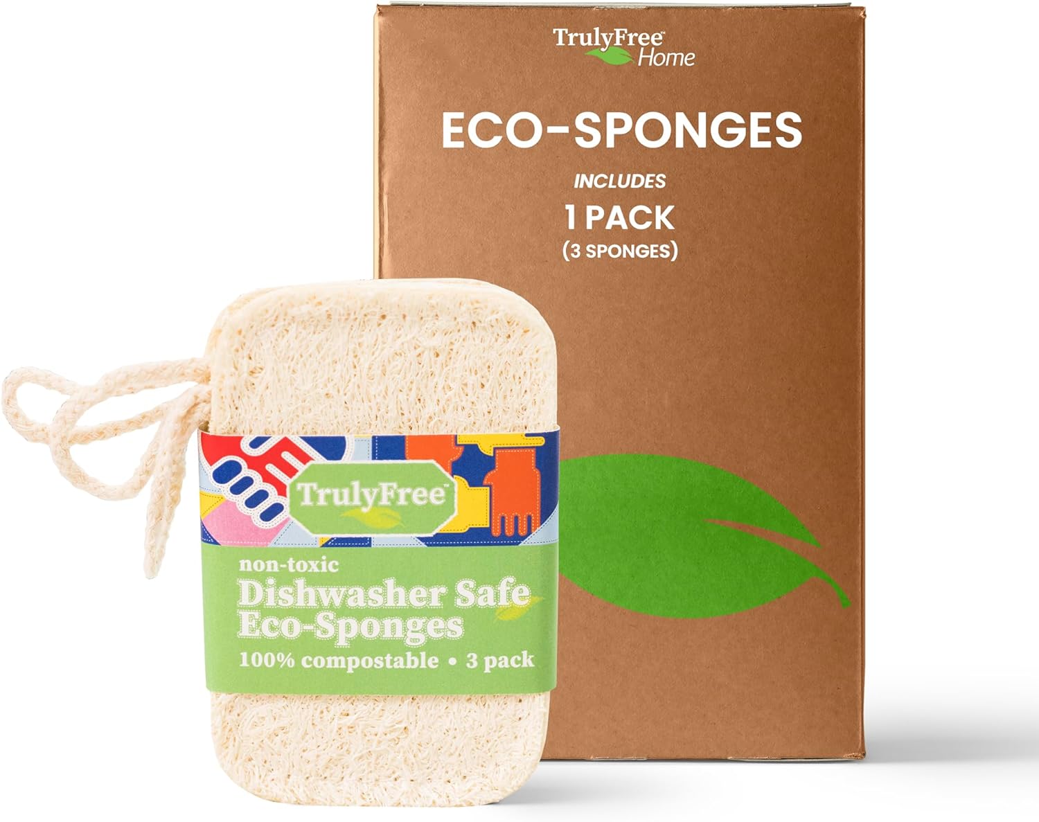 Organic Luffa Dish Scrubber Sponges - Image 2