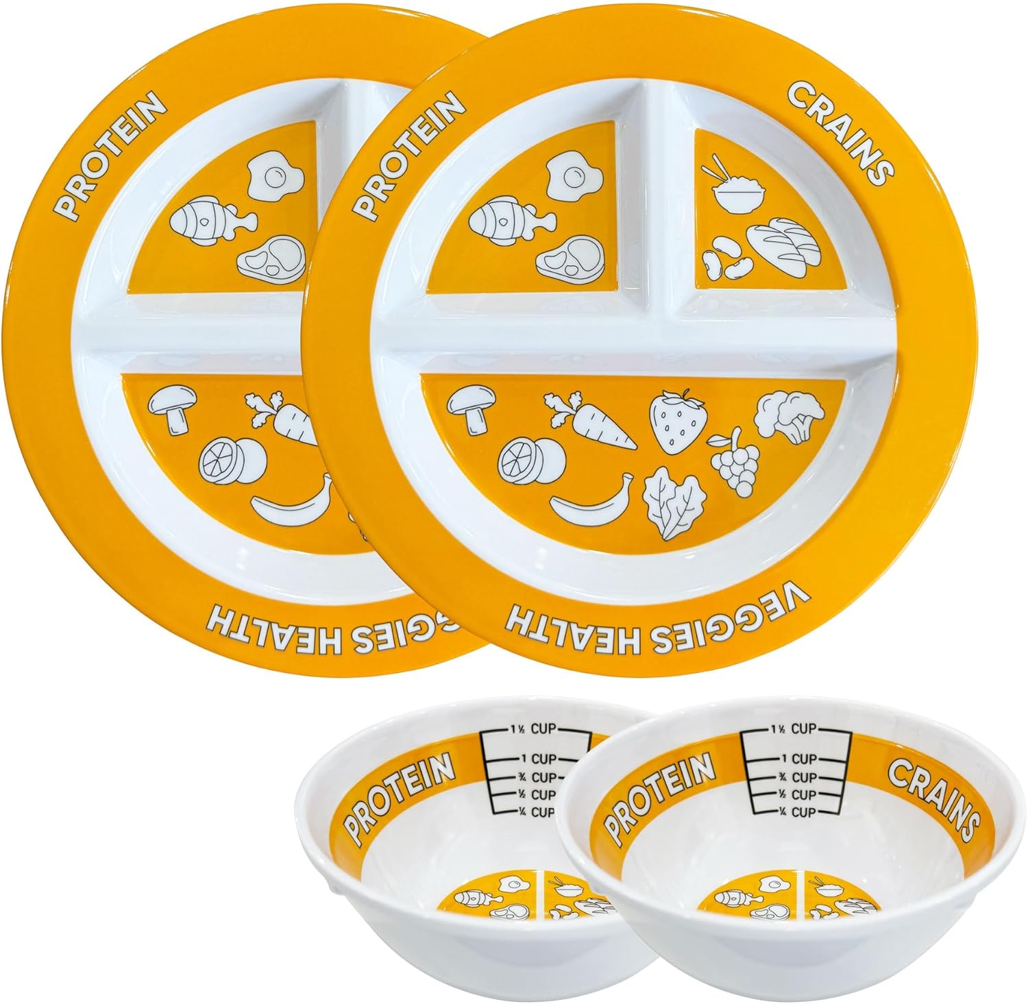 Portion Control Plate Set for Weight Loss and Healthy Diet - Image 2