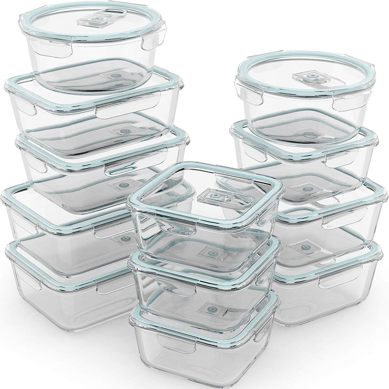 Razab 24 Piece Glass Food Storage Containers Set - Image 2