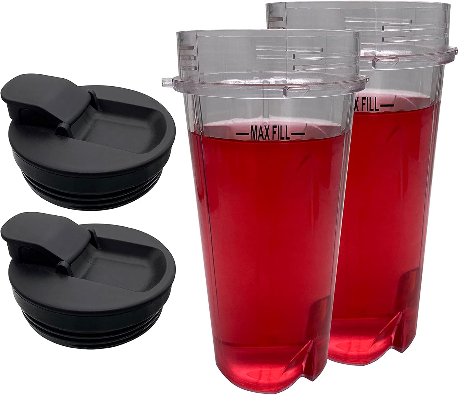 Replacement 16oz Cup with 4 tabs and lid for Nutri NINJA FIT Blender & Ninja Professional Countertop Blender - Image 2