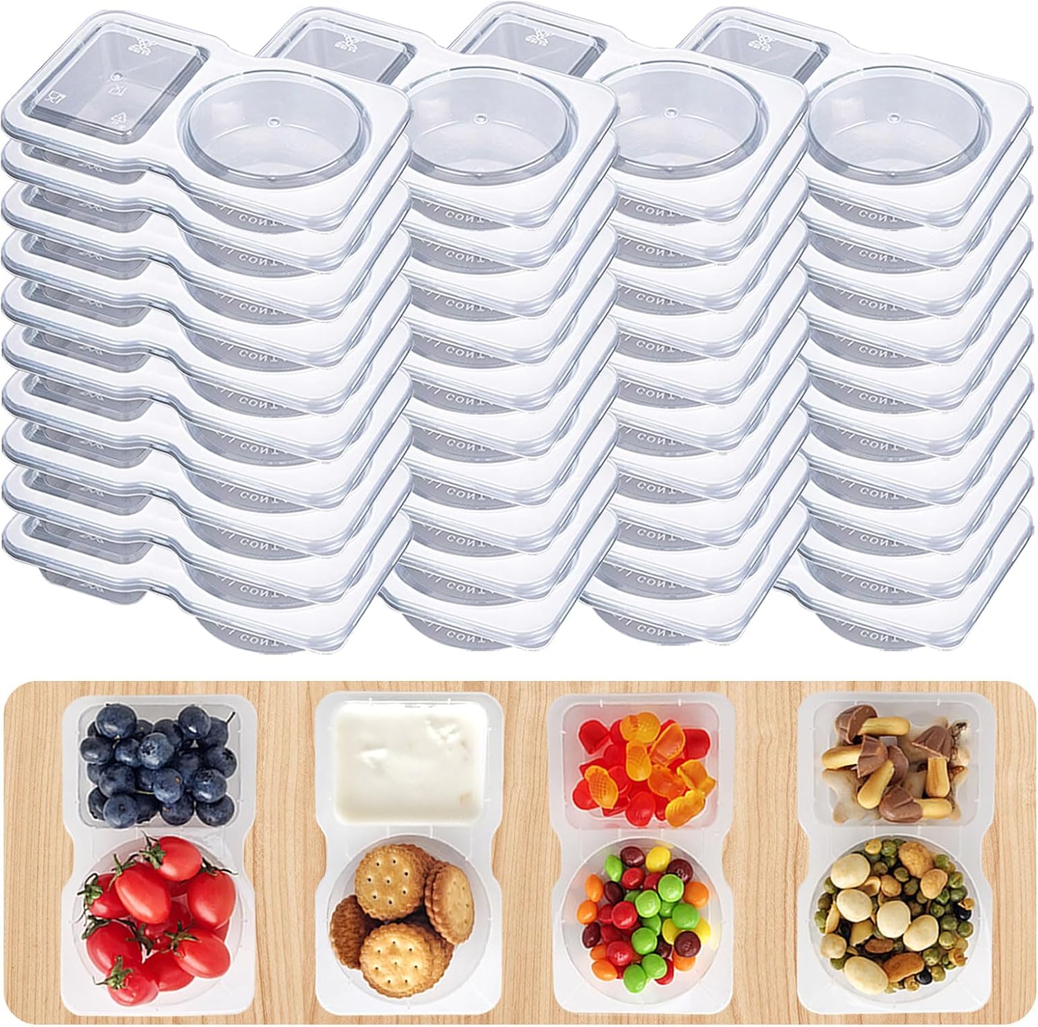 Reusable Snack Containers with Lids for Portion Control and Meal Prep - Image 2
