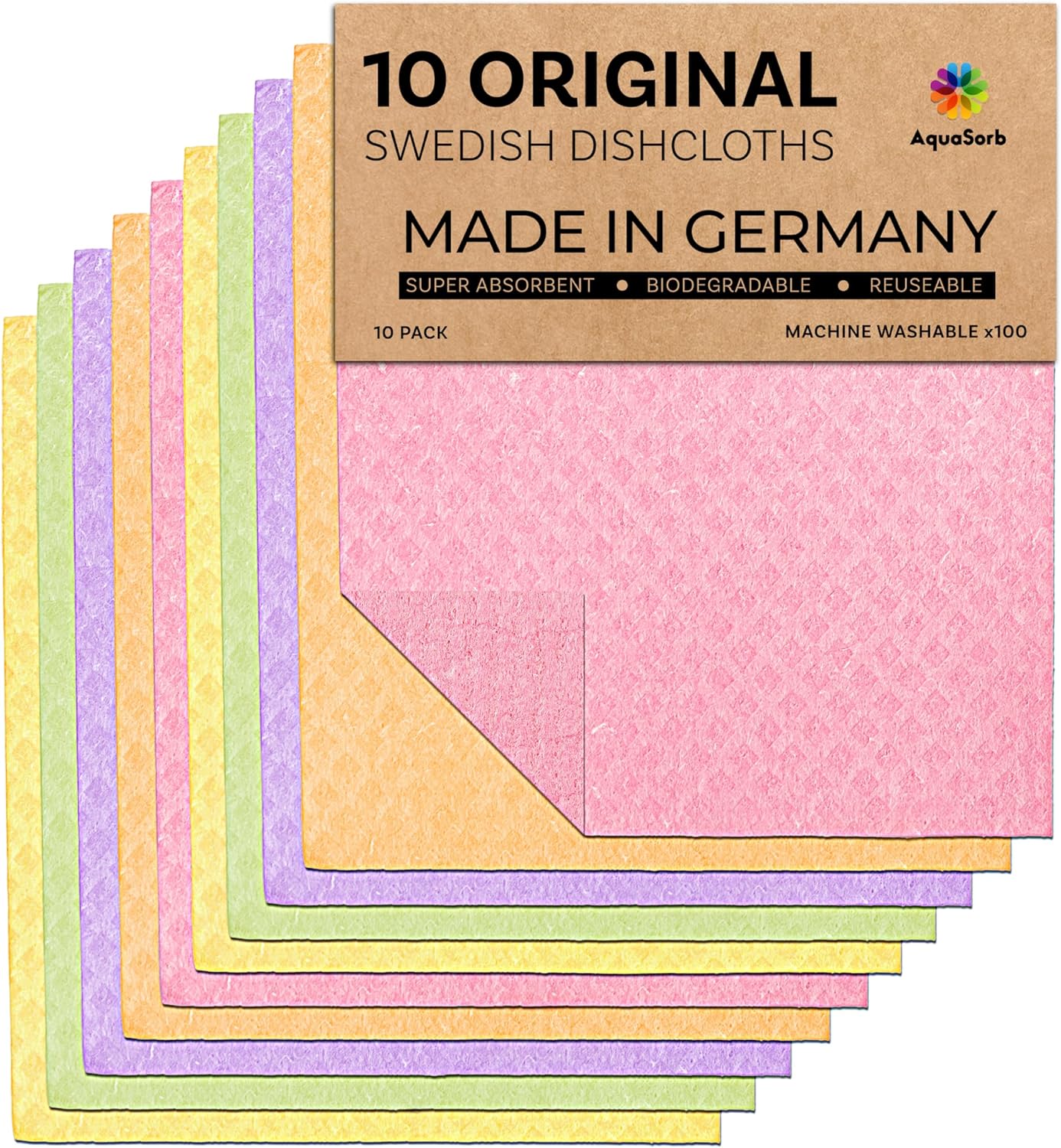 Reusable Swedish Dish Cloths 10 Pack - Image 2