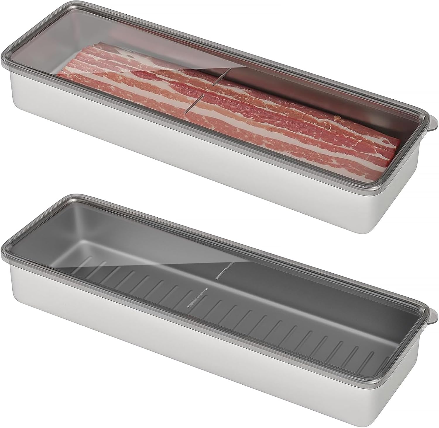 Stainless Steel Bacon Container for Refrigerator - Image 2