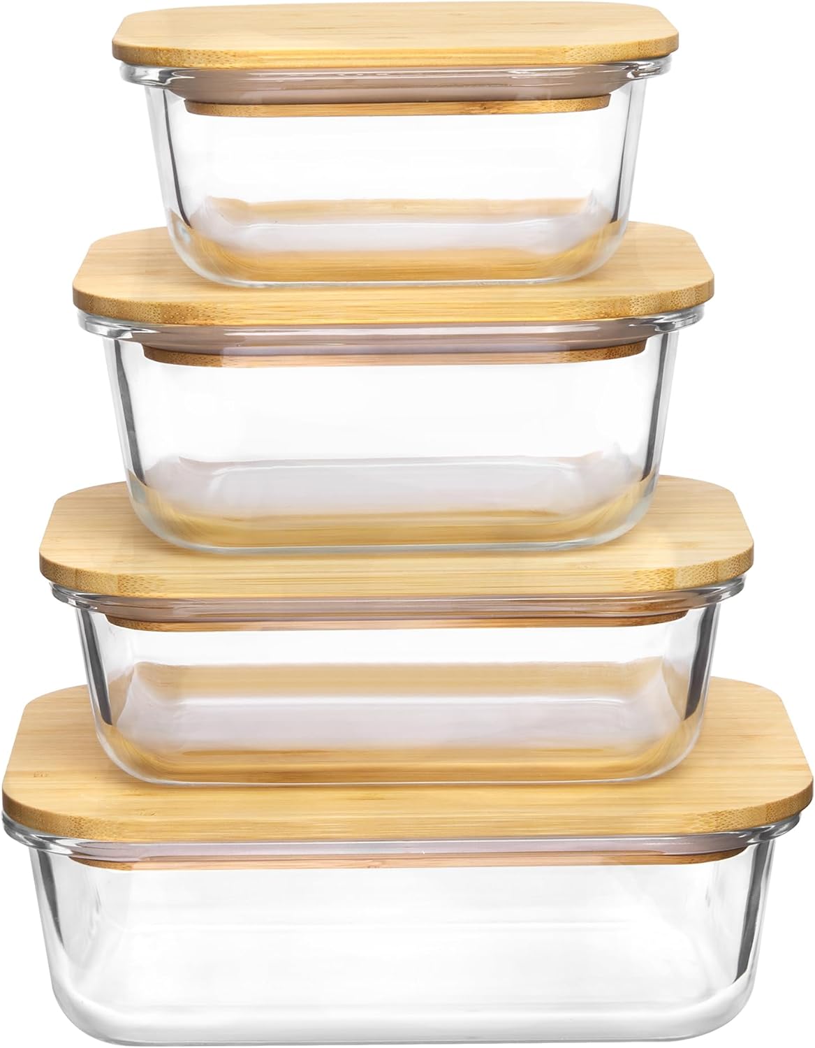 Vtopmart Glass Food Storage Containers with Bamboo Lids - Image 2