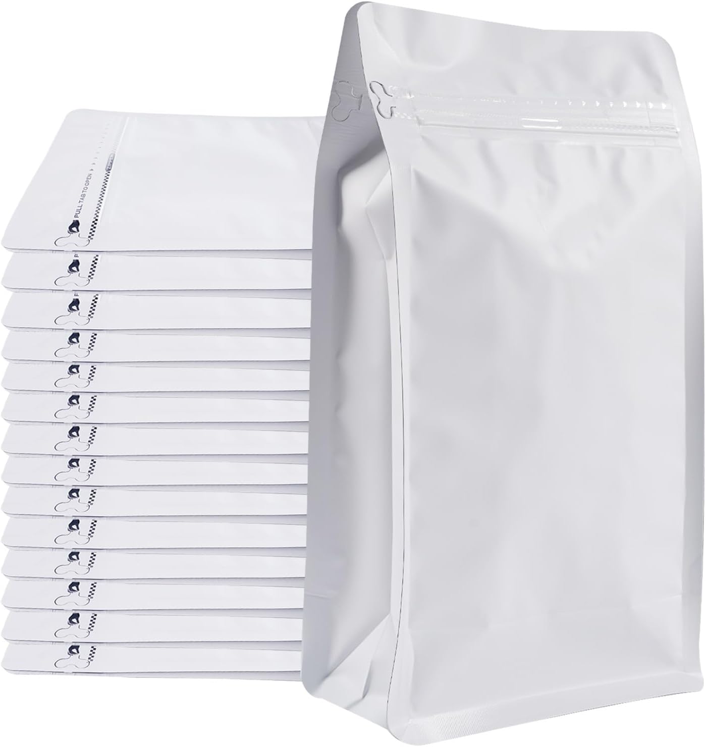 White Aluminum Foil Coffee Storage Bags - Image 2
