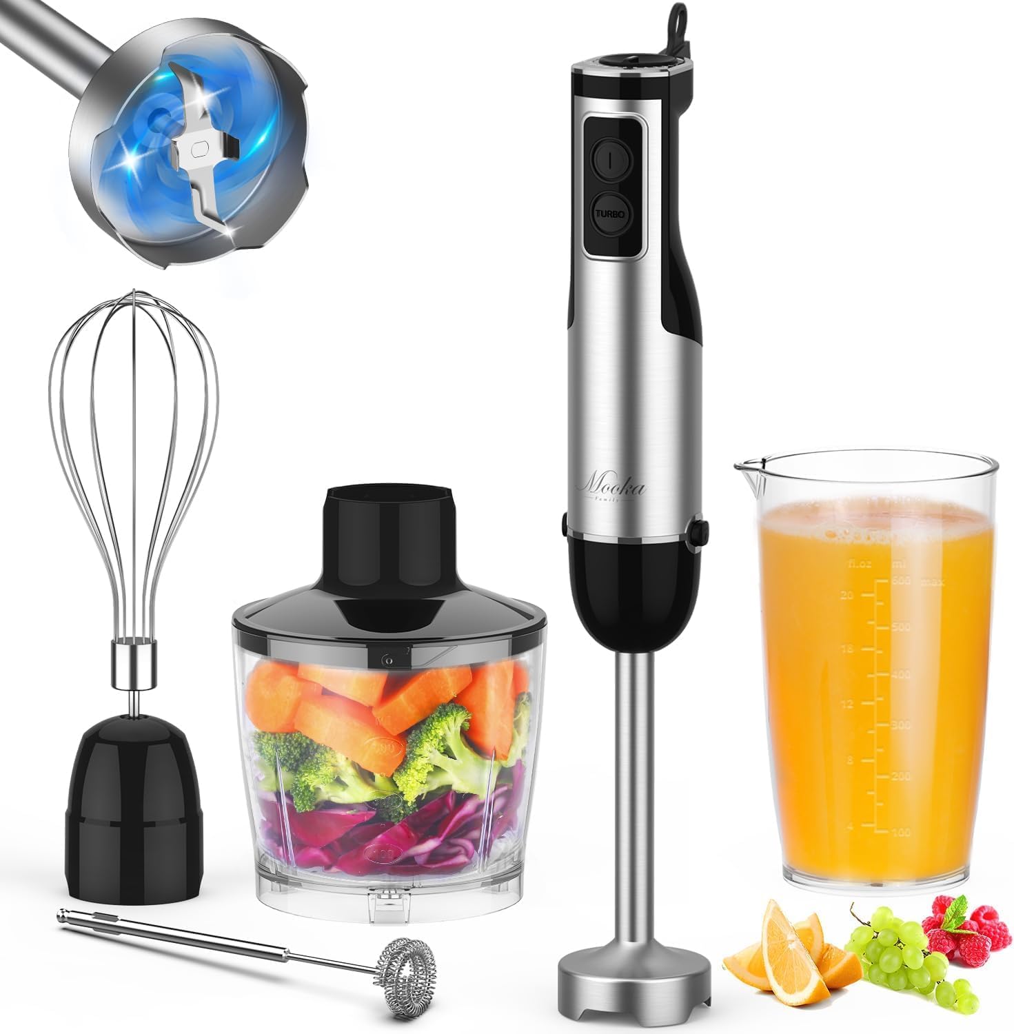 1100W 5-in-1 Handheld Immersion Blender - Image 2