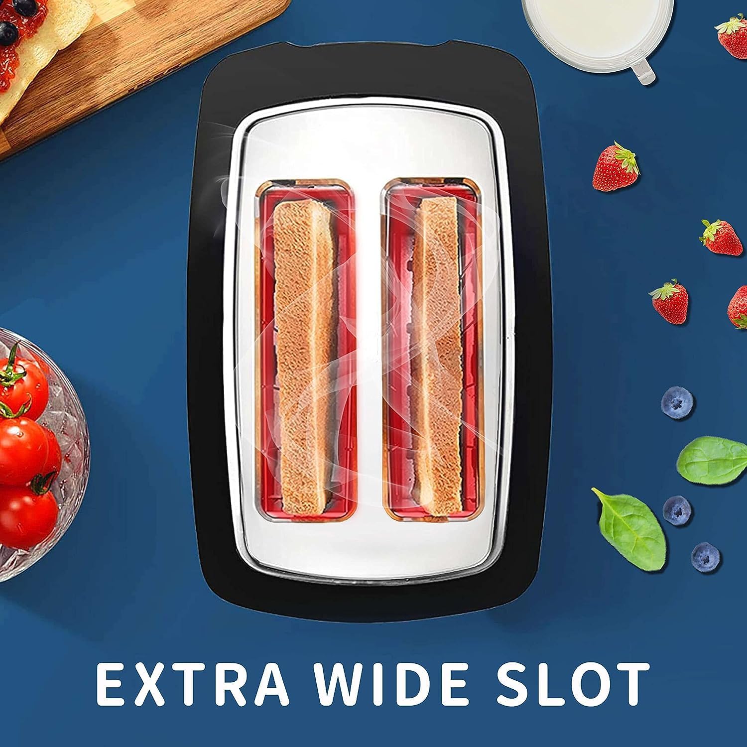 2 Slice Wide Slot Toaster with LCD Digital Countdown Timer - Image 5
