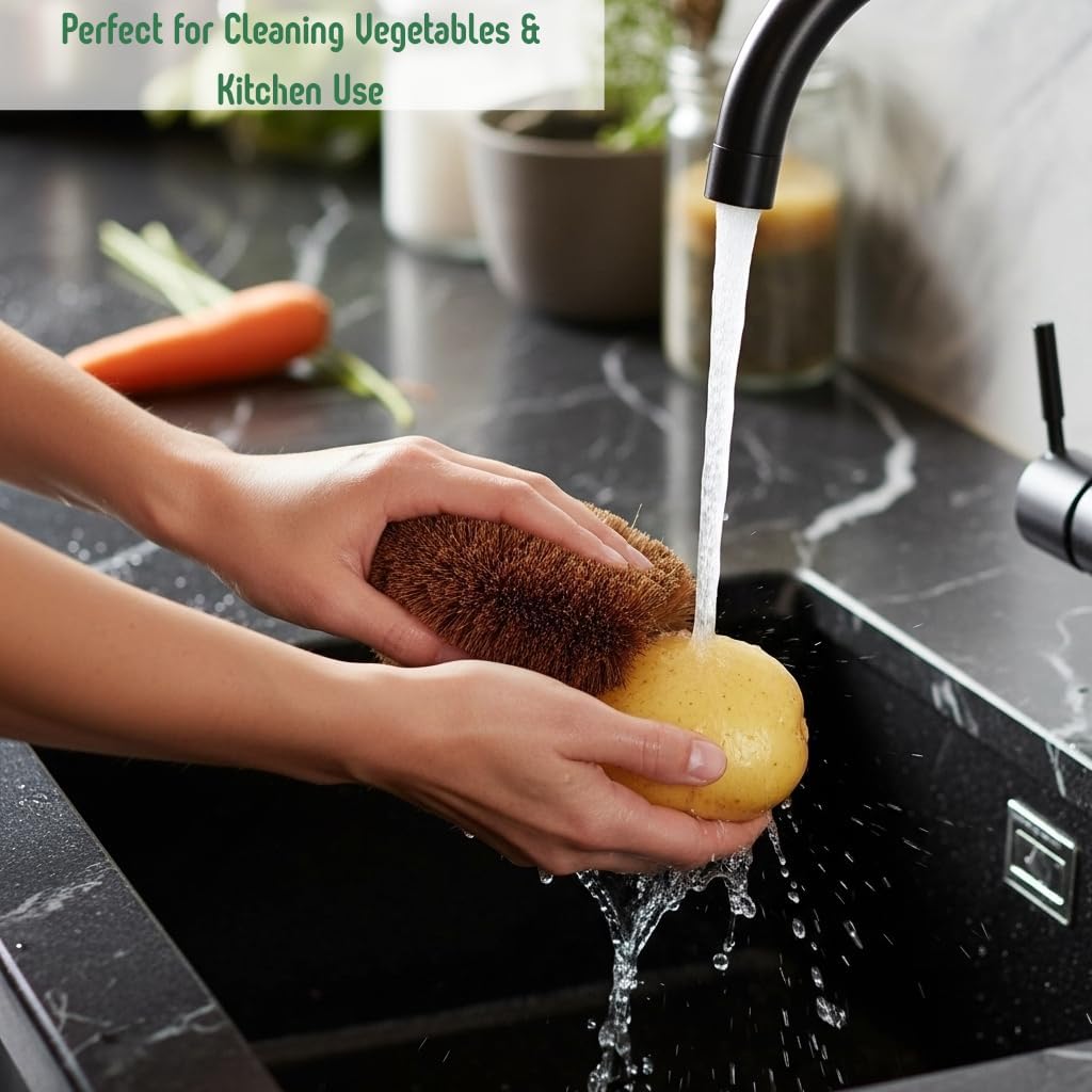 100% Natural Coconut Coir Fiber Tawashi Brush - Image 8