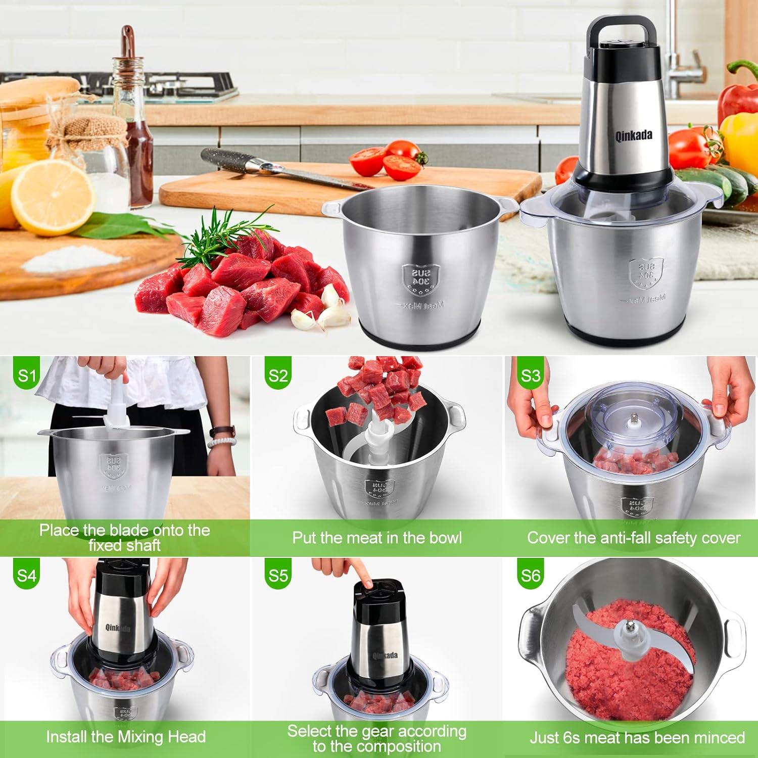 Powerful Electric Meat Grinder & Food Processor - Image 5