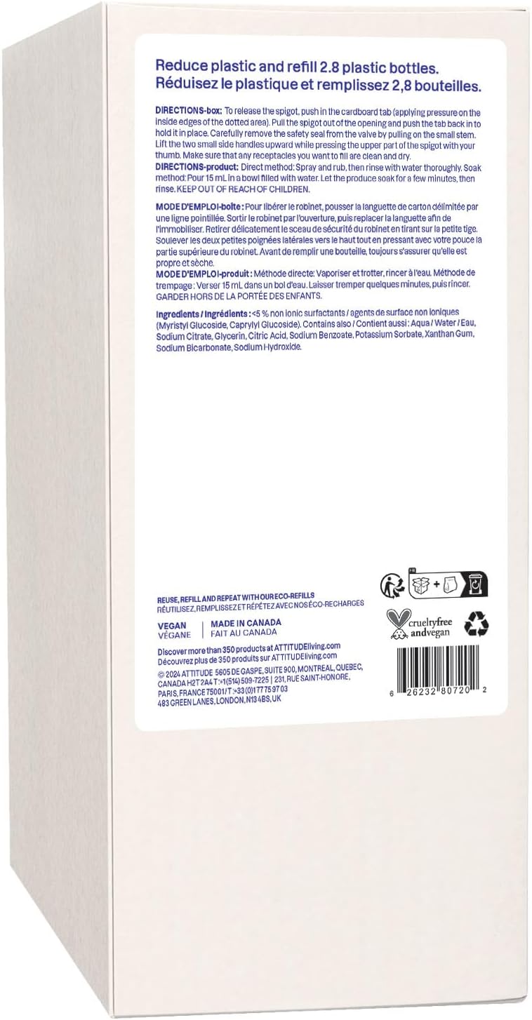 ATTITUDE Fruit & Vegetable Wash Refill - Image 8