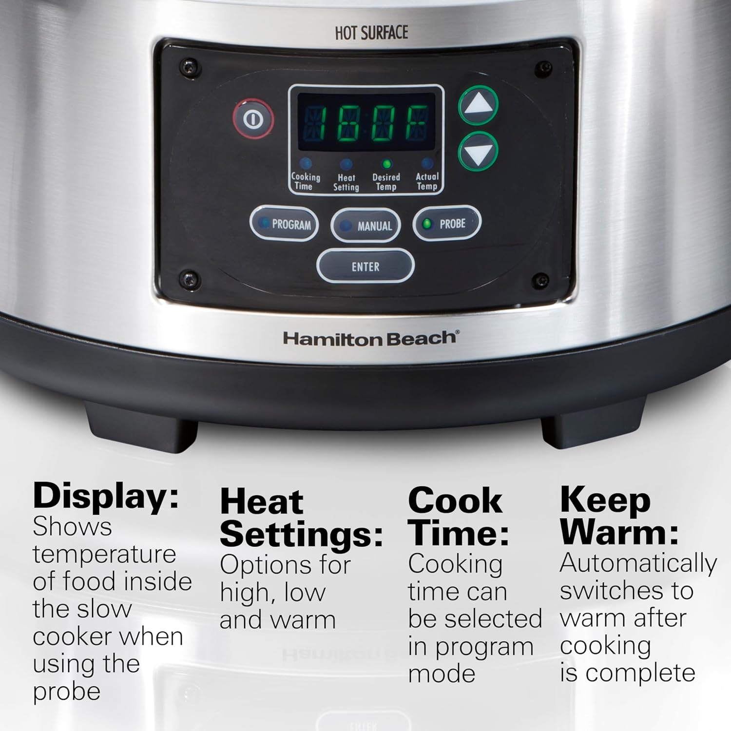 Hamilton Beach 6 Quart Digital Programmable Slow Cooker - Image 3