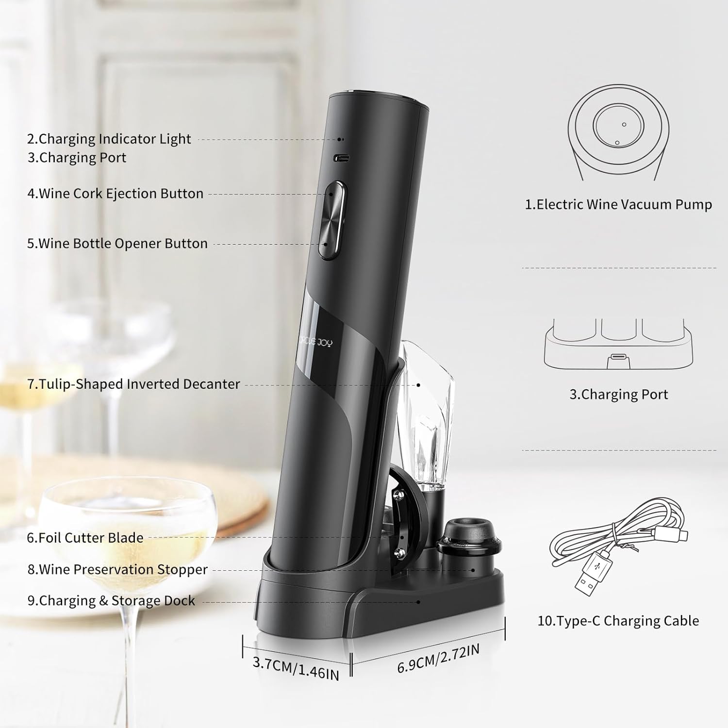 CIRCLE JOY Electric Wine Bottle Opener Set - Image 3