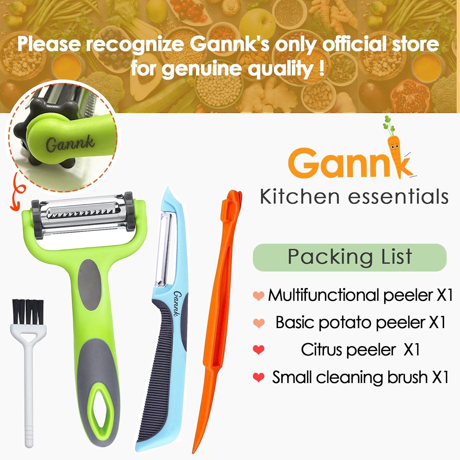 GANNK 3-in-1 Vegetable Peeler - Image 7
