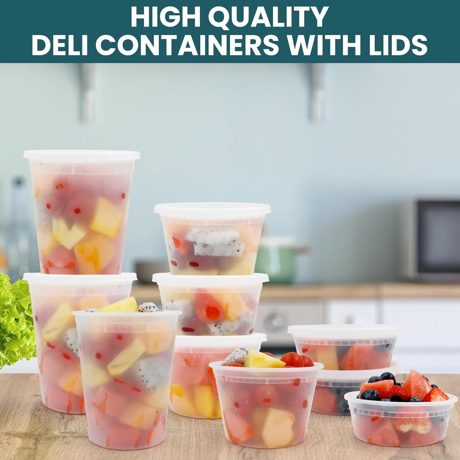 WGCD Deli Containers with Lids 48 Sets - Image 5
