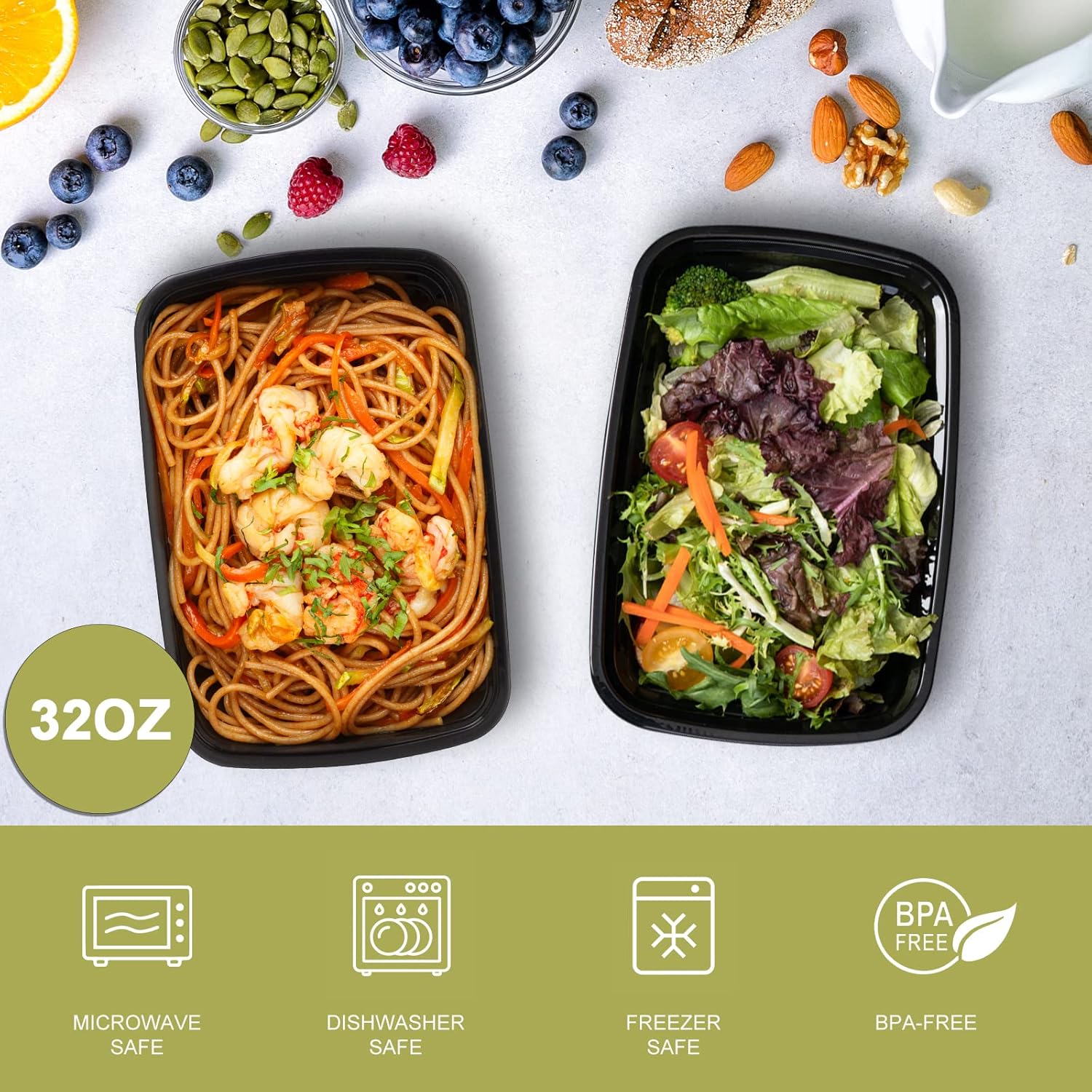 Reusable 32oz Meal Prep Containers - Image 3