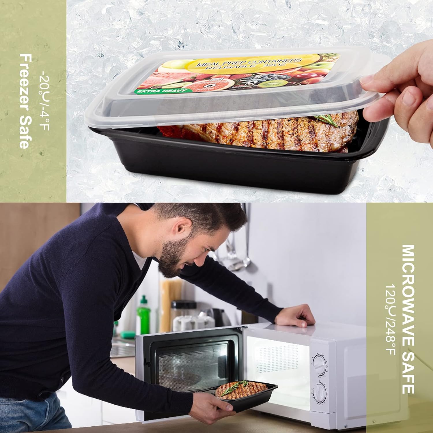 Reusable 32oz Meal Prep Containers - Image 4