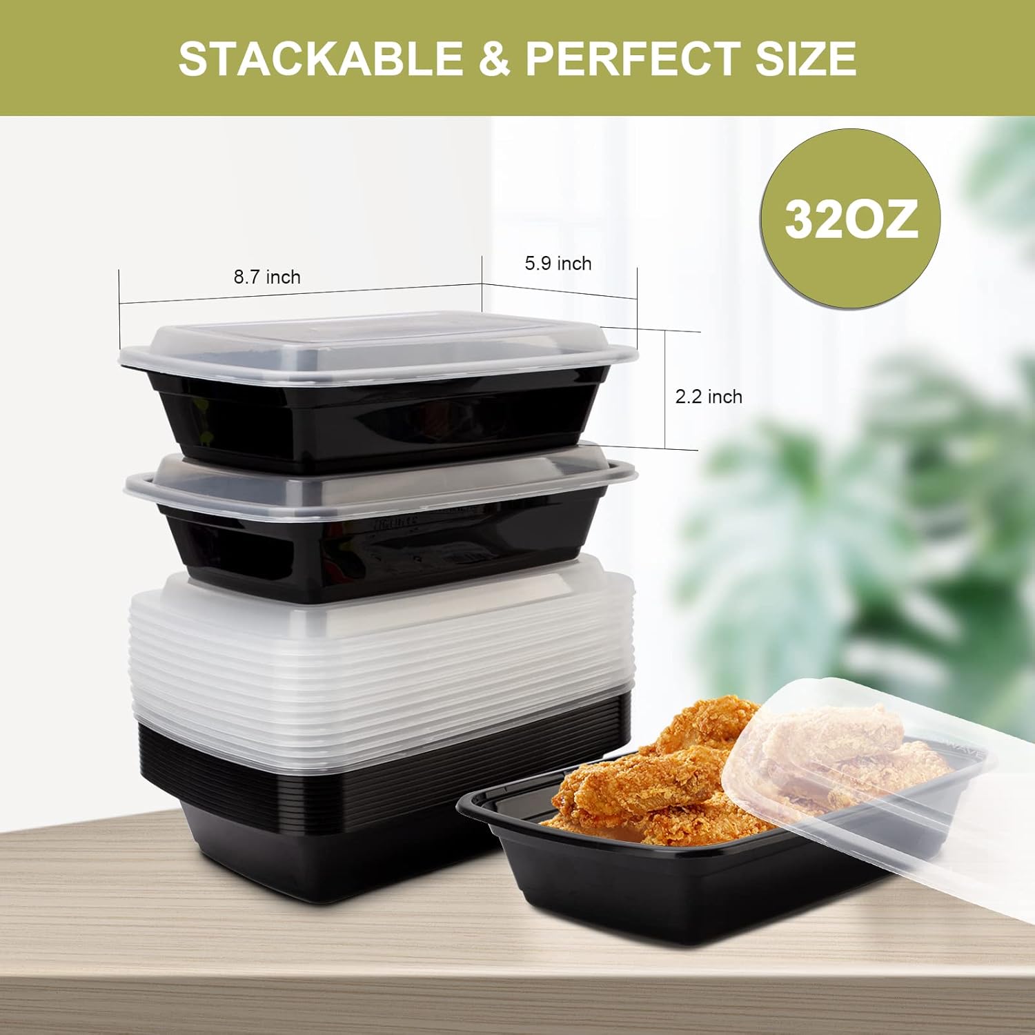 Reusable 32oz Meal Prep Containers - Image 7