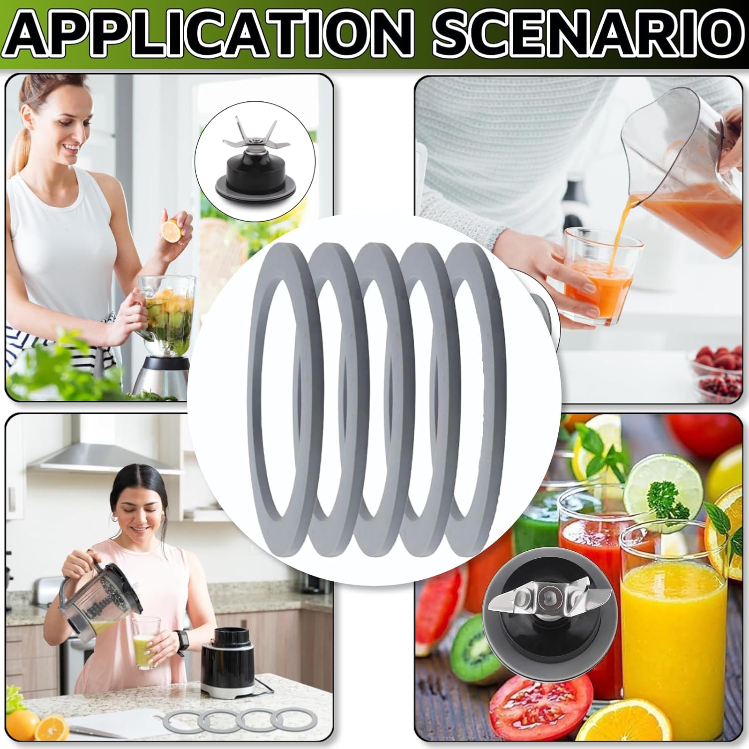 Blender O-Ring Gasket Seal 5 PCS for Hamilton Beach Replacement Parts - Image 6