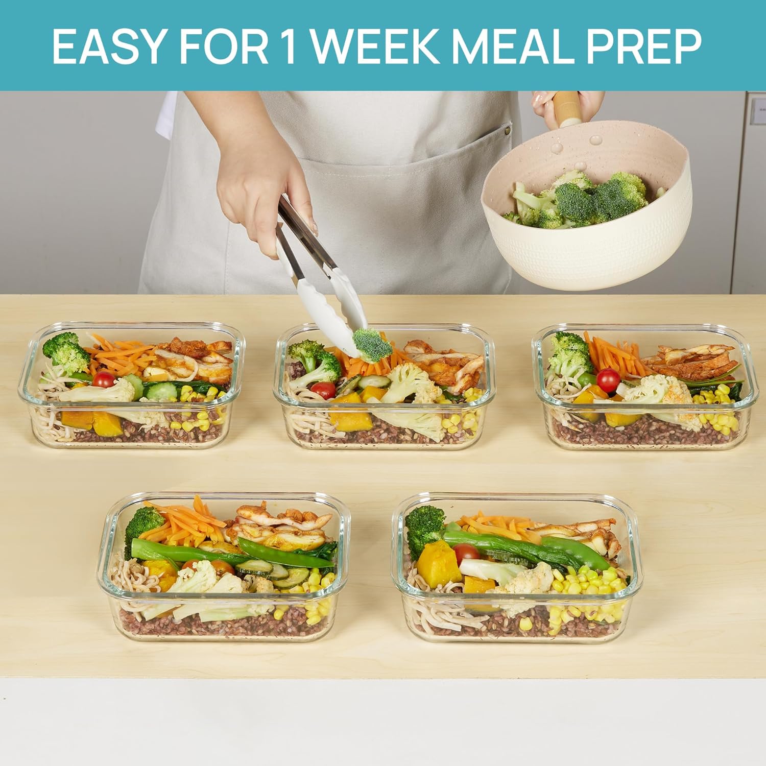 Glass Food Storage Containers with Lids - Image 4