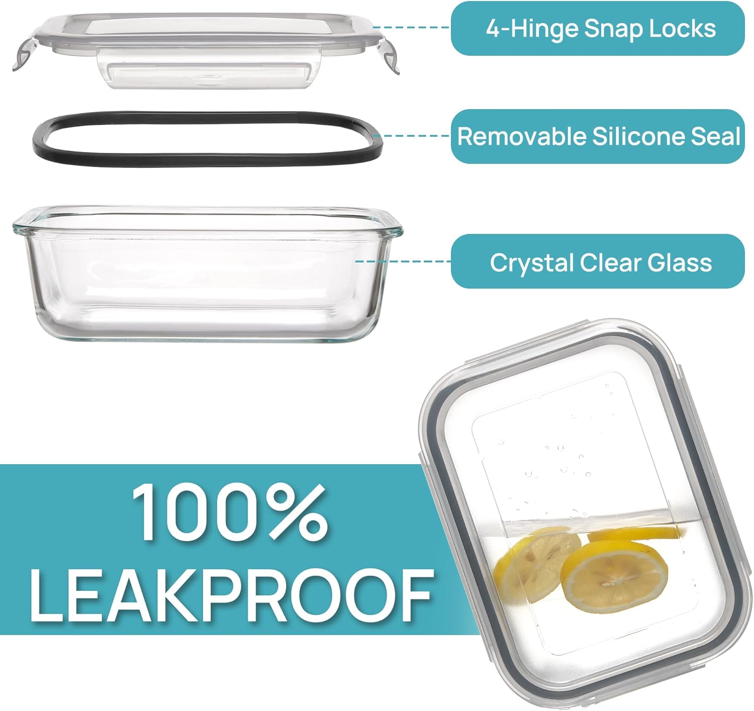 Glass Food Storage Containers with Lids - Image 7