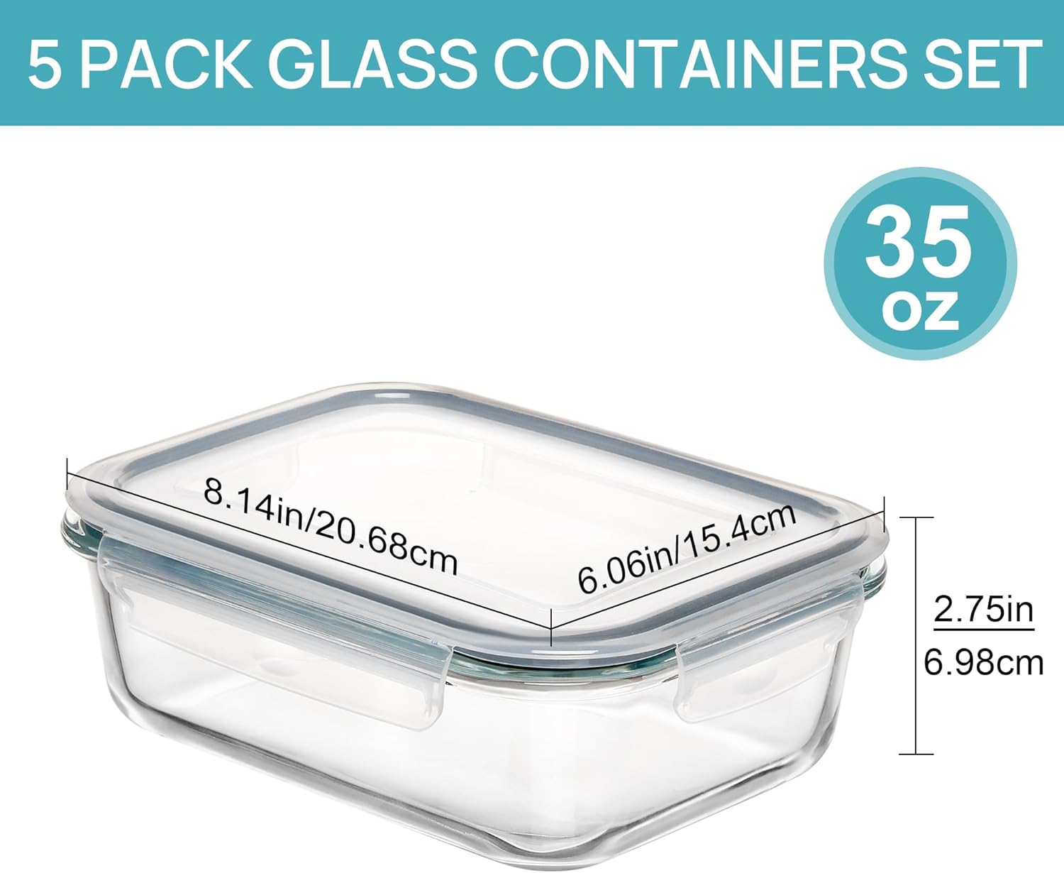 Glass Food Storage Containers with Lids - Image 8