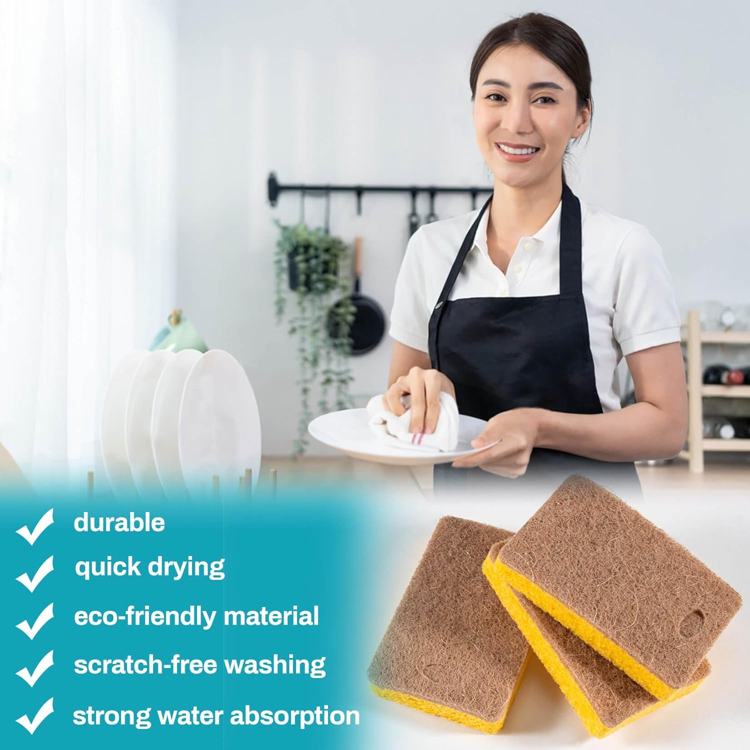 Biodegradable Dish Sponges for Kitchen Cleaning - Image 5