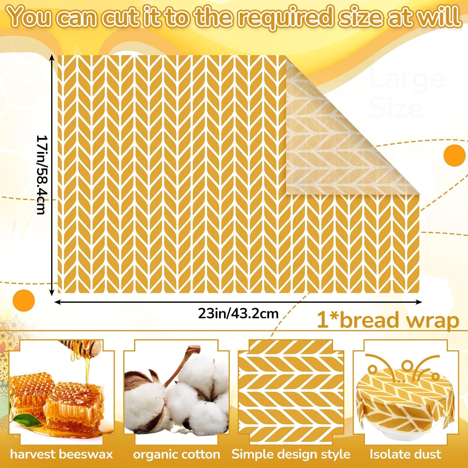Reusable Beeswax Food Wrap - Image 3