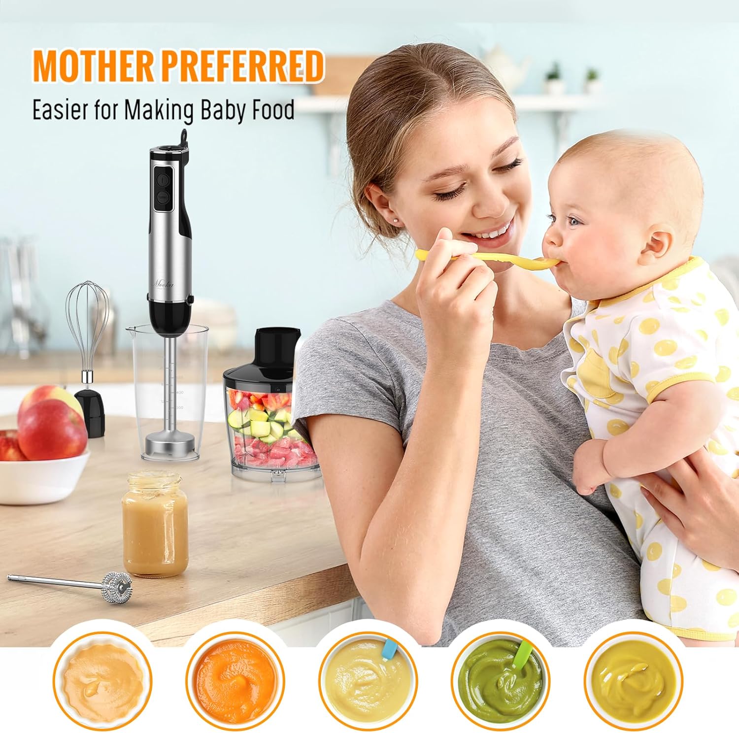 1100W 5-in-1 Handheld Immersion Blender - Image 6