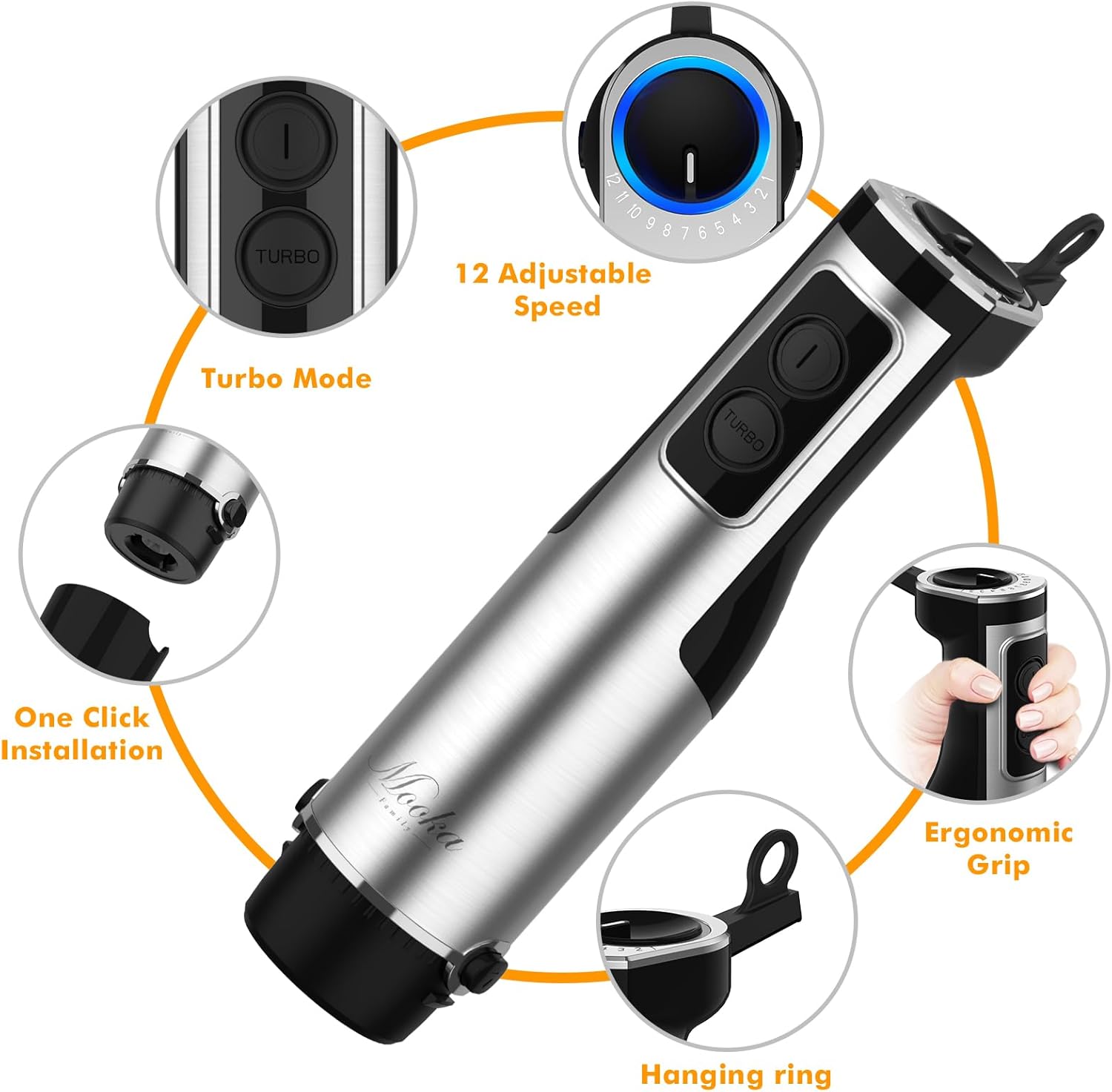 1100W 5-in-1 Handheld Immersion Blender - Image 8