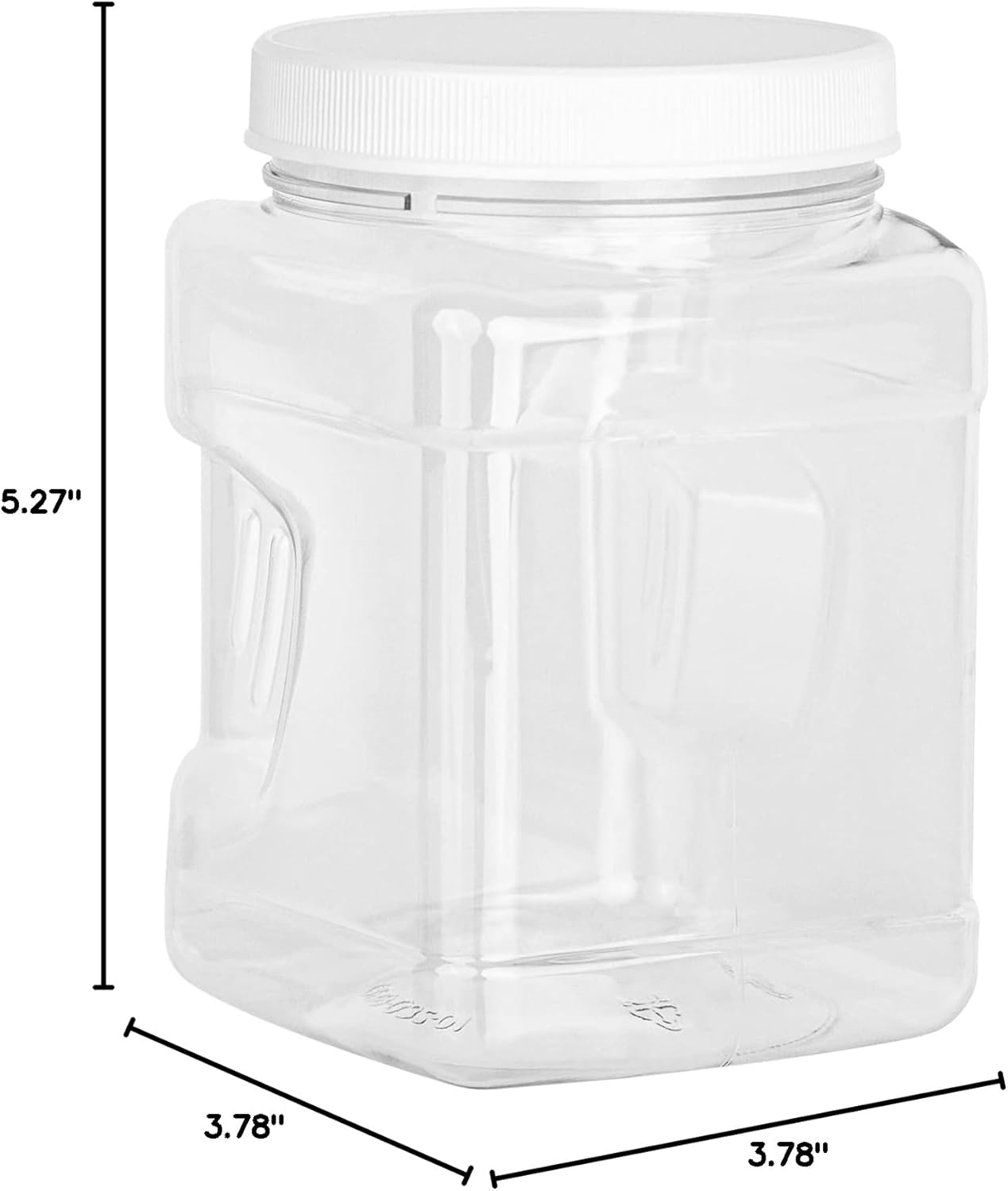 32 Oz Square Plastic Canisters with Lids - Image 9