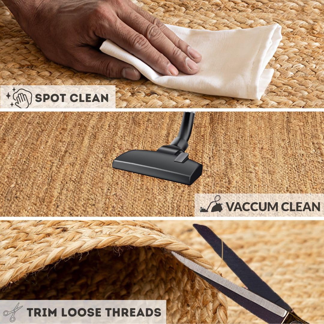 Handwoven Jute Area Rug - Image 7