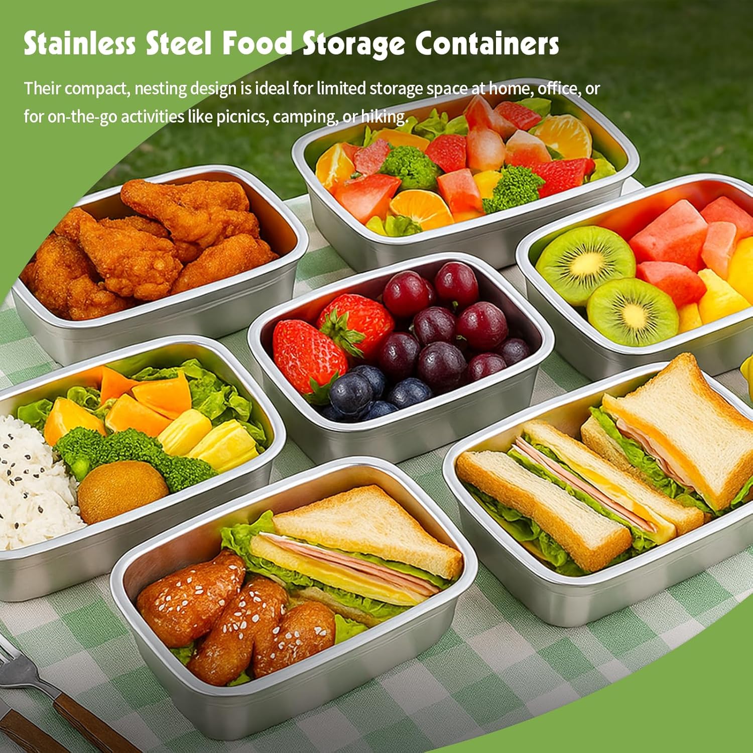 Stainless Steel Food Storage Containers with Leak-Proof Lids - Image 4