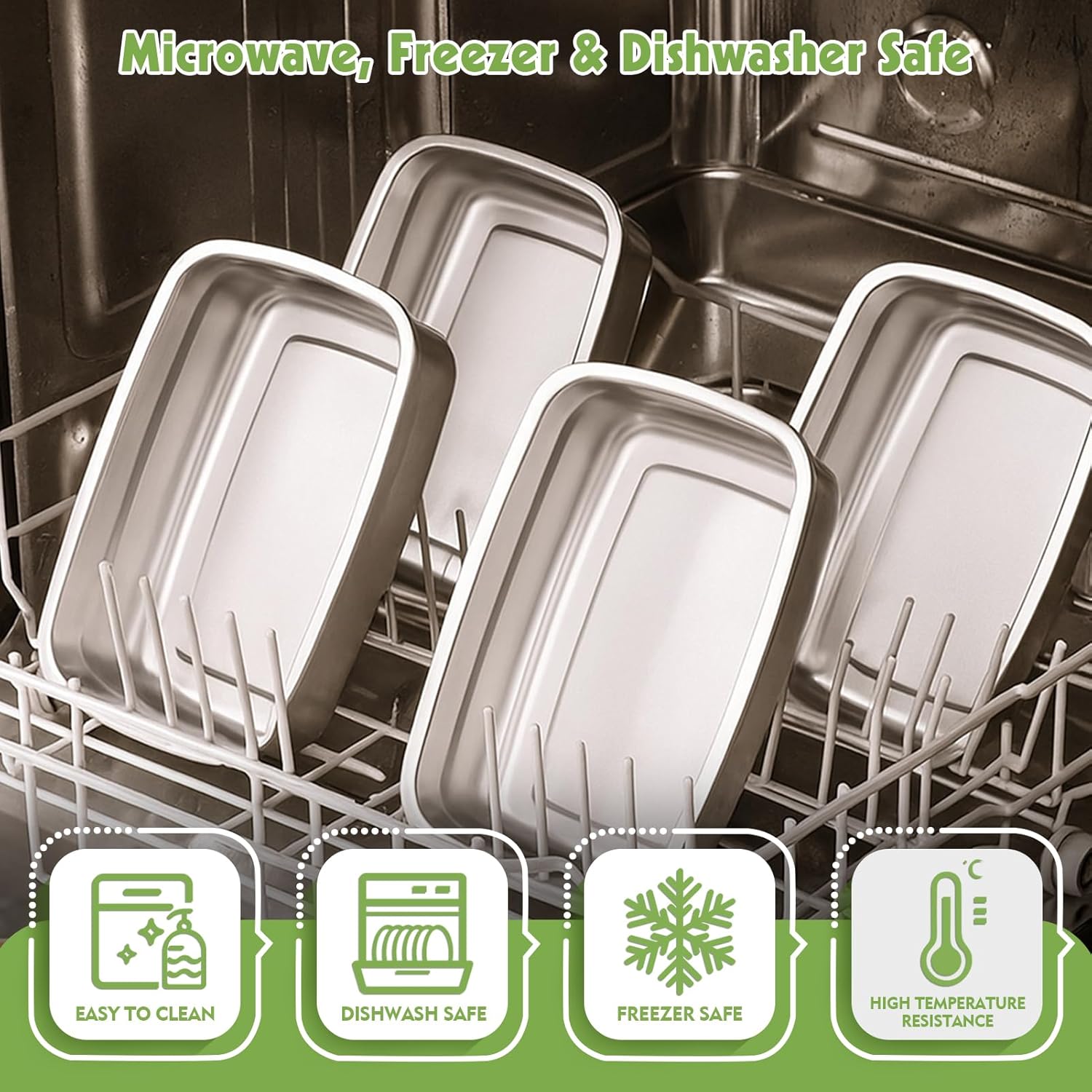 Stainless Steel Food Storage Containers with Leak-Proof Lids - Image 5