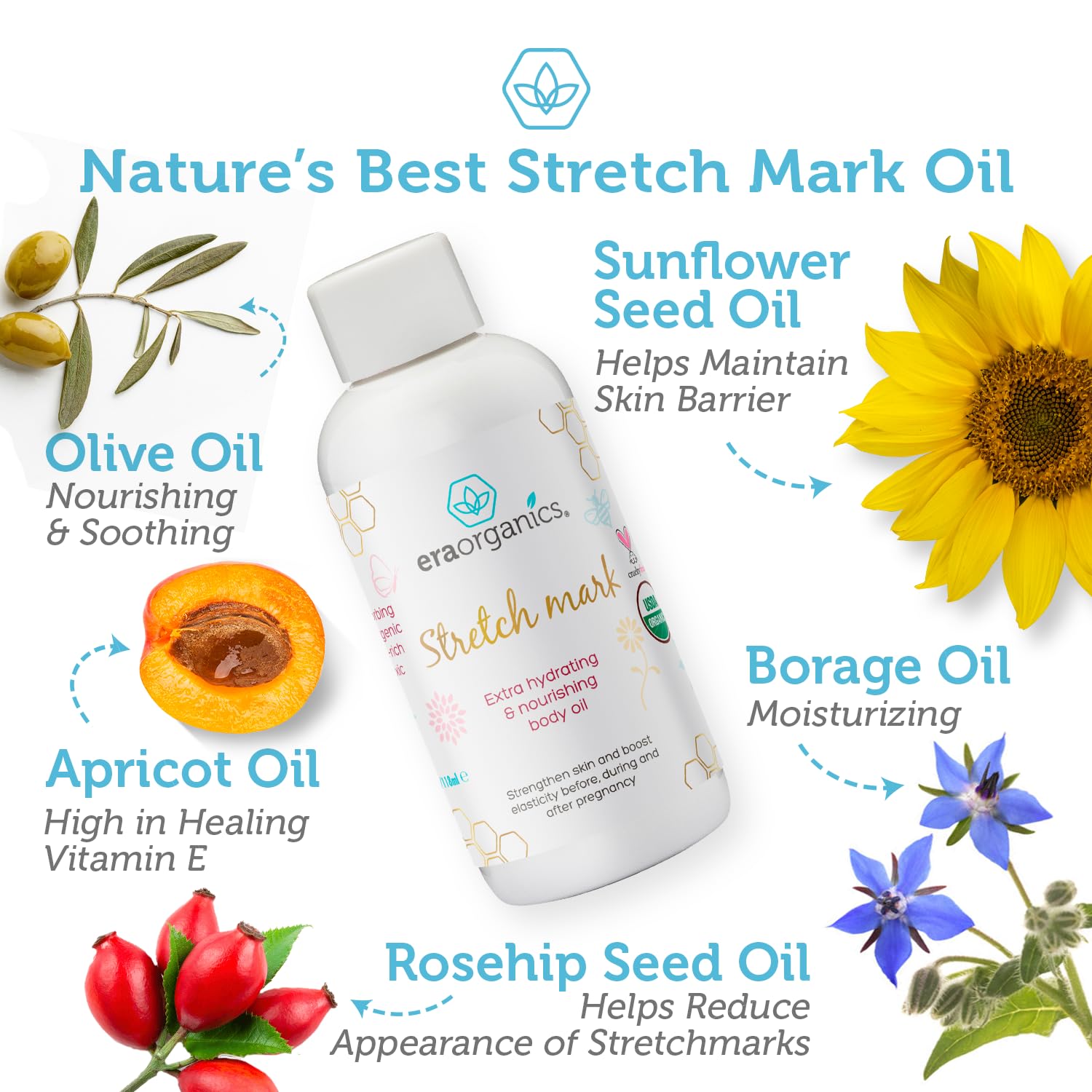 Organic Stretch Mark Oil for Pregnancy & Prevention - Image 3