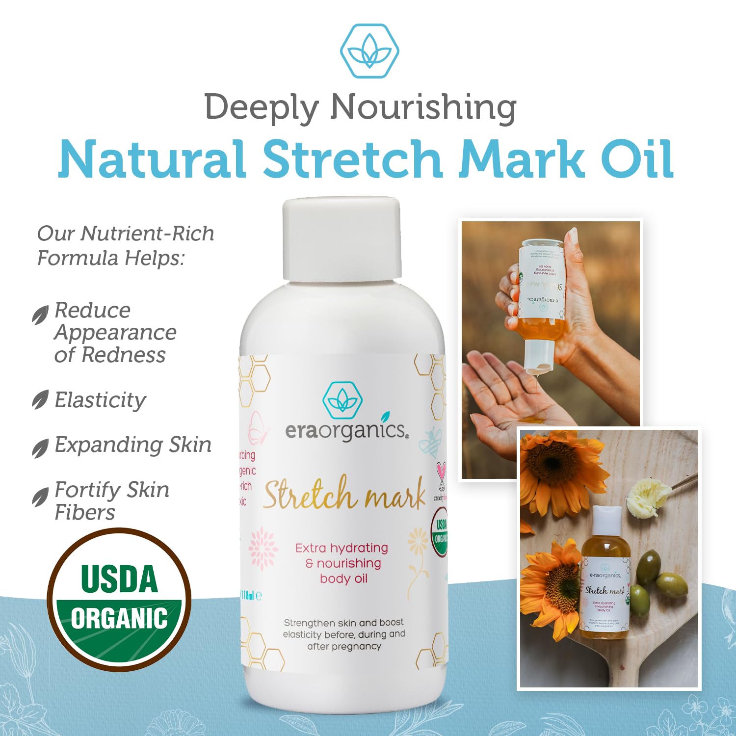 Organic Stretch Mark Oil for Pregnancy & Prevention - Image 6
