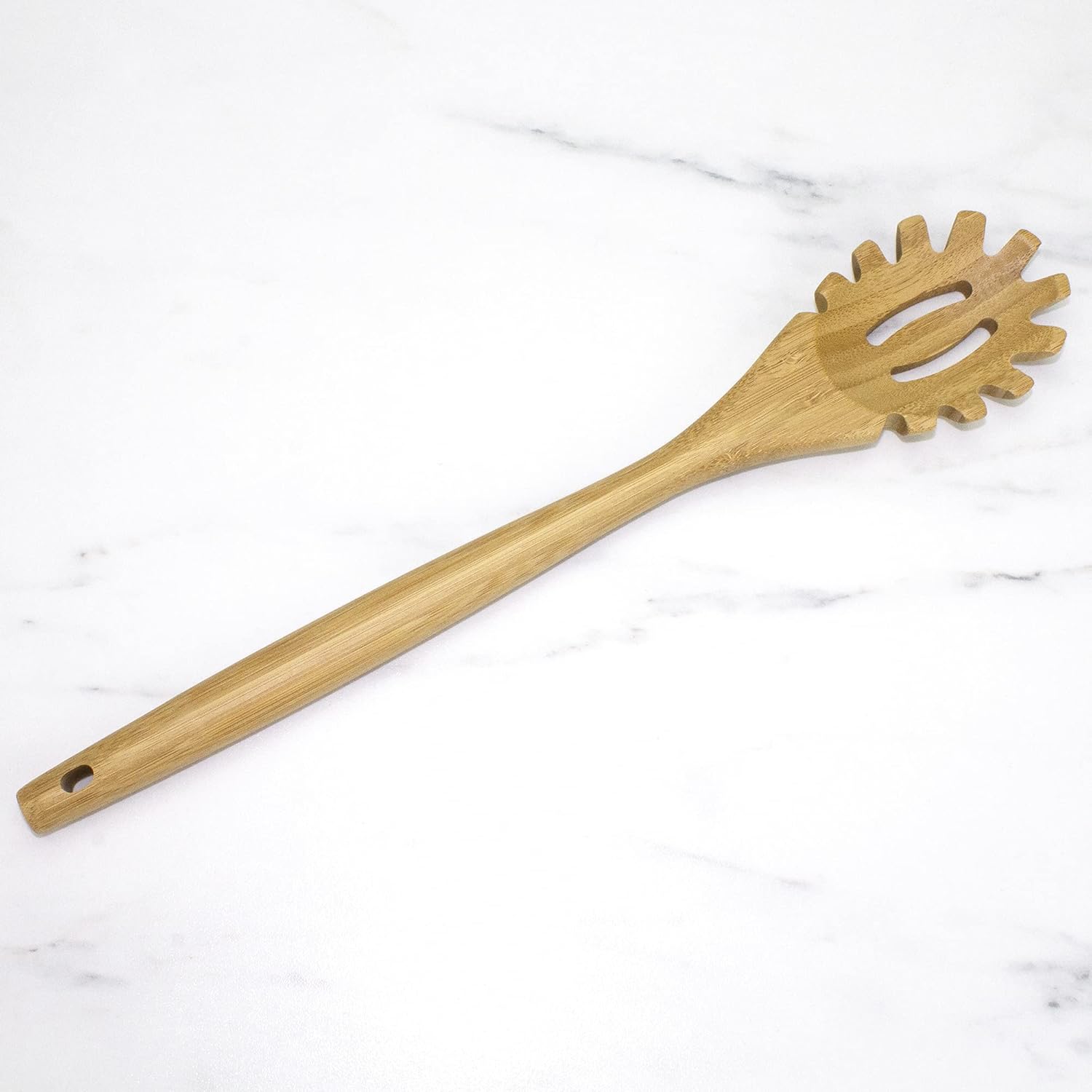 Bamboo Spaghetti Spoon With Teeth - Image 3