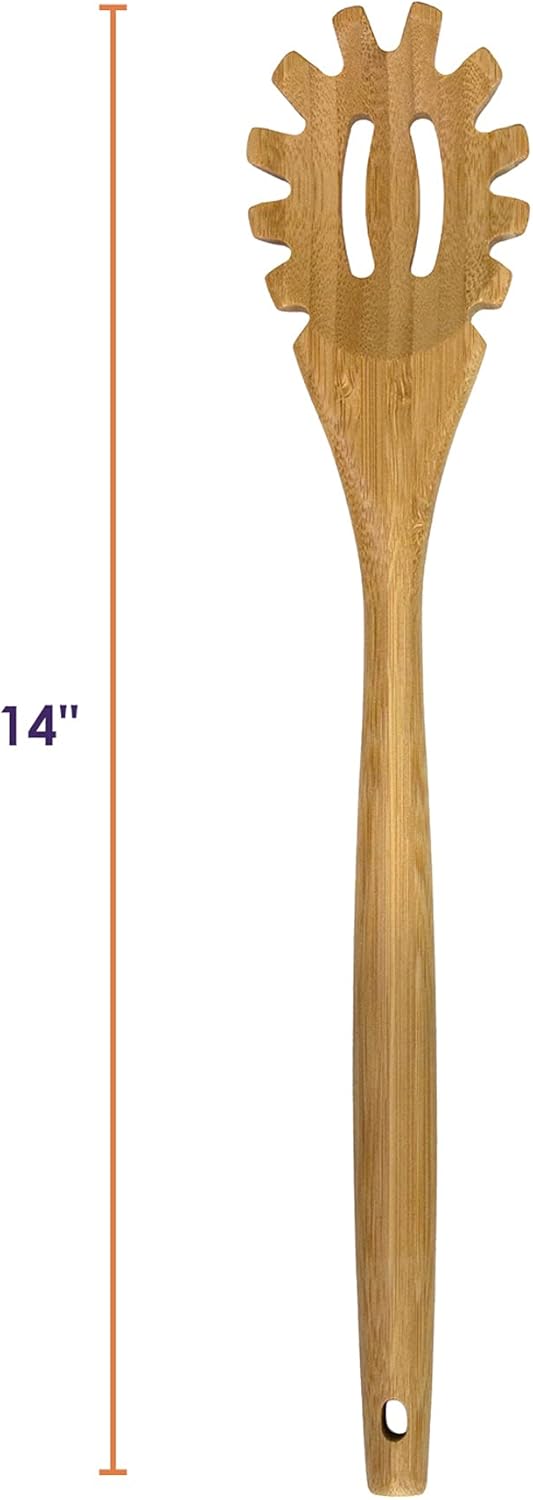 Bamboo Spaghetti Spoon With Teeth - Image 6