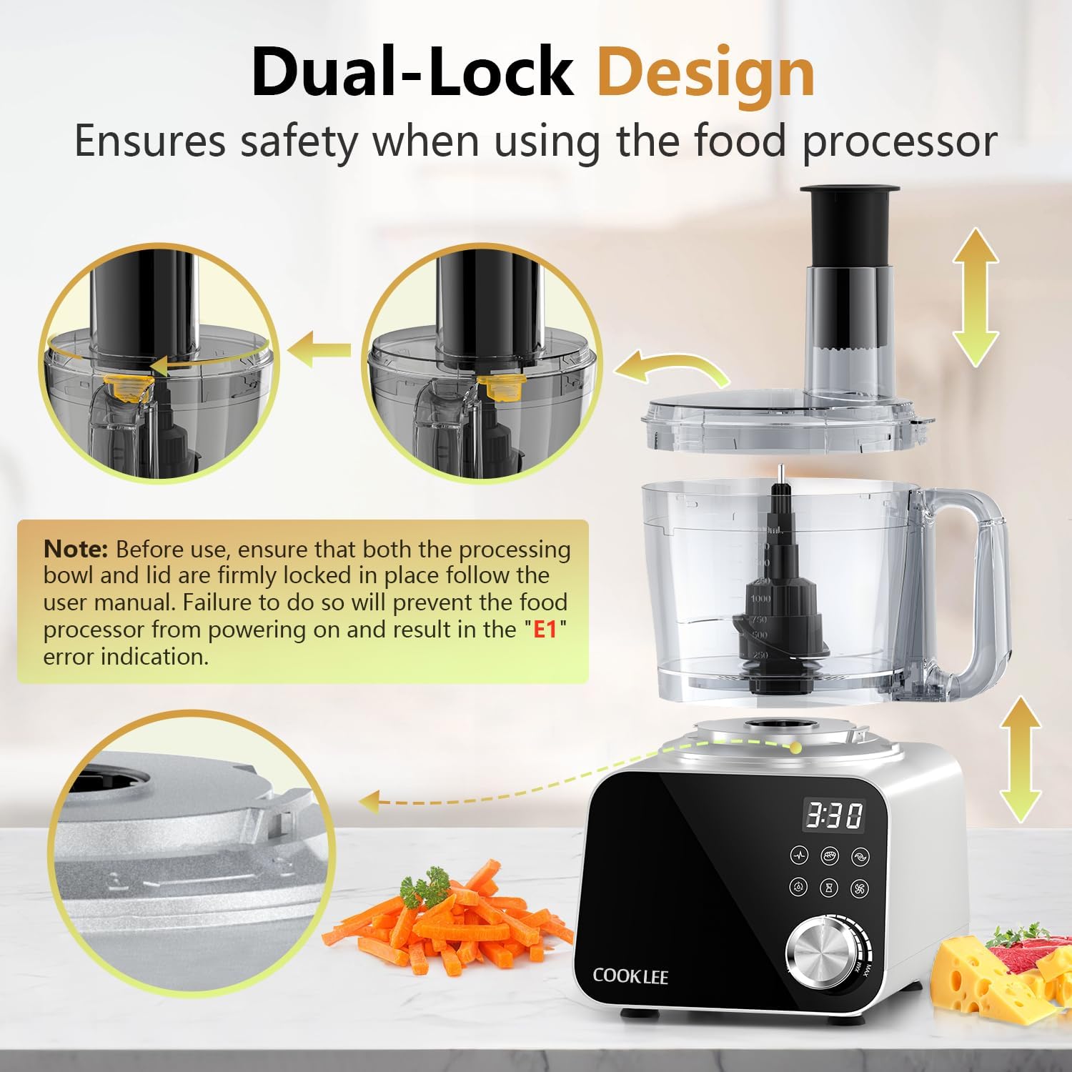 COOKLEE 12-Cup Food Processor - Image 6