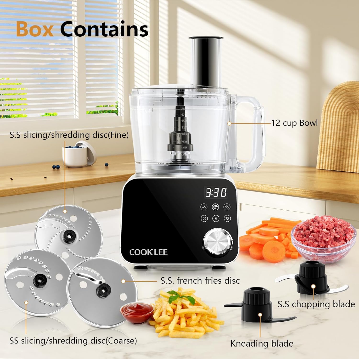 COOKLEE 12-Cup Food Processor - Image 10